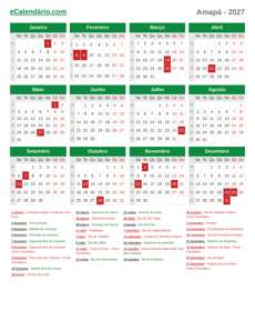 Calendário 2027