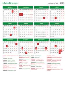 Calendário 2027