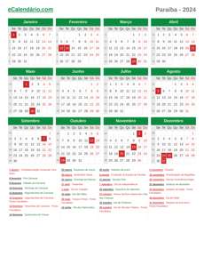 Calendário 2024