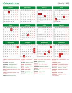Calendário 2025