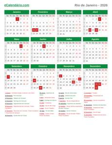Calendário 2026