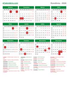 Calendário 2026